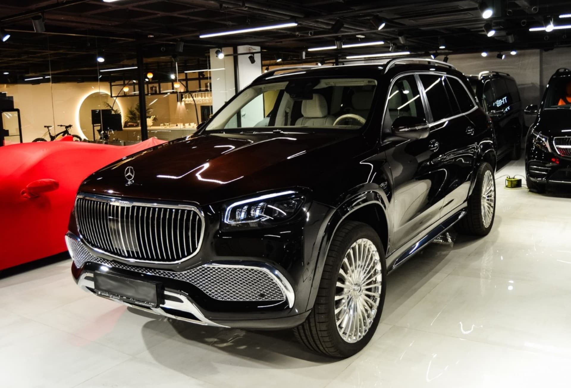 Maybach GLS front view - luxury car rental Algarve Lisbon Portugal
