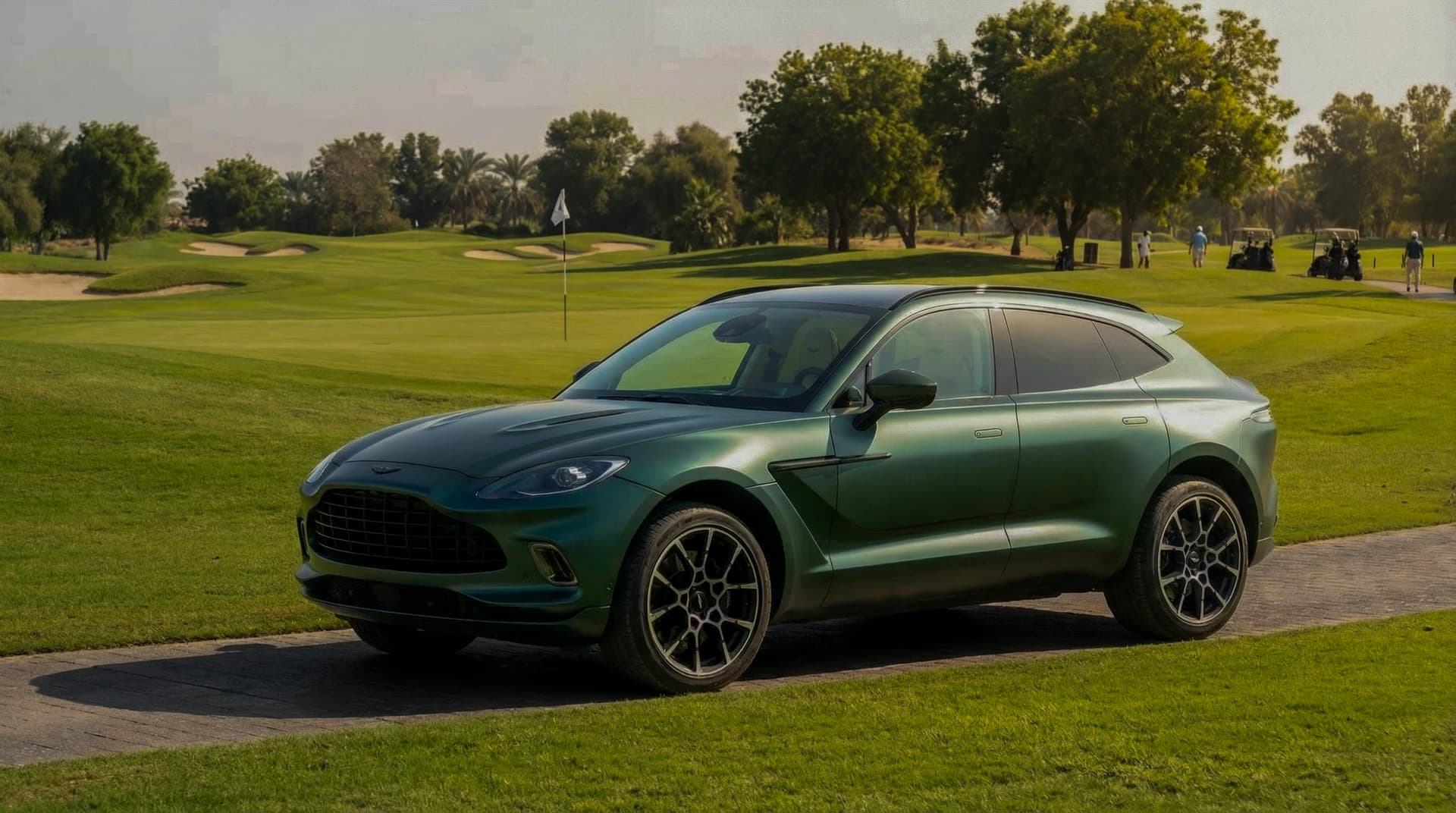 Aston Martin DBX front view - luxury car rental Algarve Lisbon Portugal